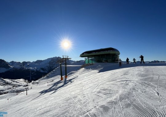 Seggiovia Norei - Cinque Dita: veloce agganciamento automatico del Col Rodella, Val di Fassa