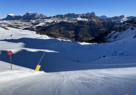 Pista Padon 1 una bella rossa con molto carattere tra Marmolada ed Arabba