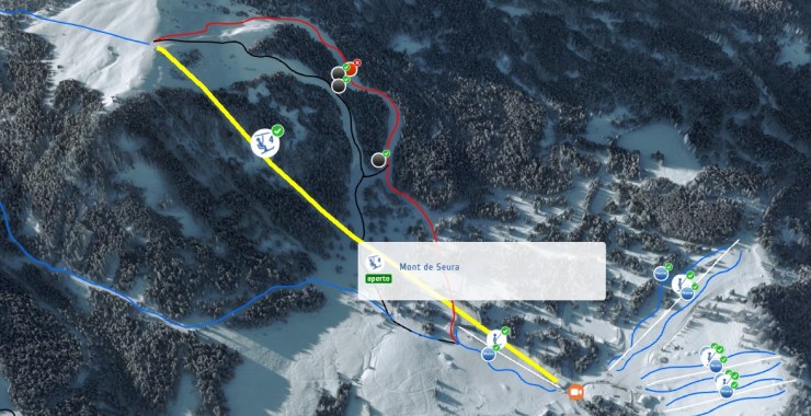 Seggiovia Monte Pana - Mont de Seura traccia