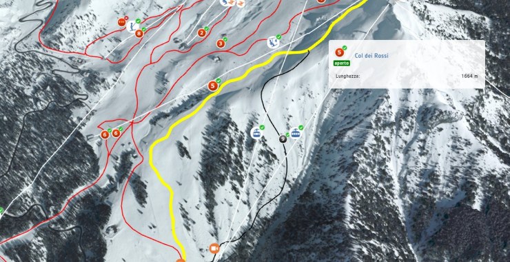 Pista Col dei Rossi traccia