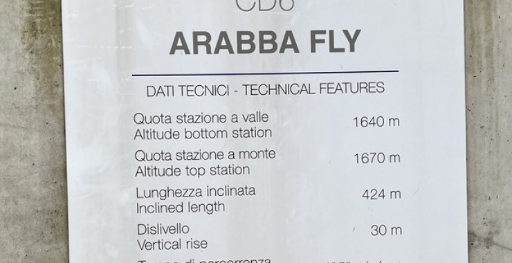 Dati tecnici Arabba Fly
