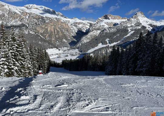 Pista Ciampinoi 3, la pista nera più ripida e tecnica del Ciampinoi in Val Gardena