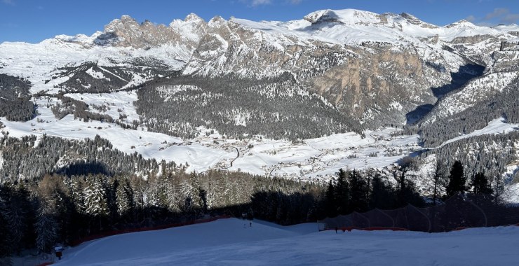 Il ripido muro visto da sopra