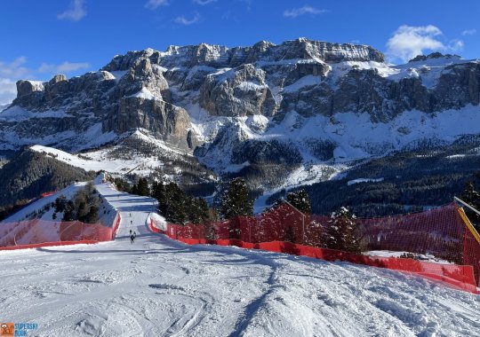 Pista Ciampinoi 4: bellissima pista rossa che dal Ciampinoi porta a Selva Val Gardena