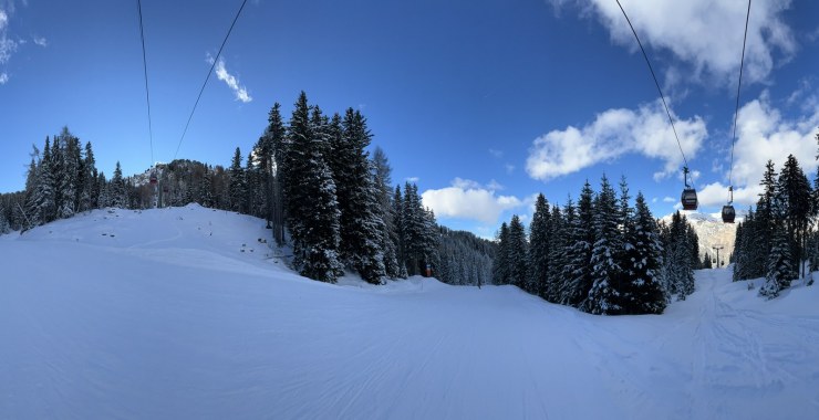 Incrocio con cabinovia Ciampinoi
