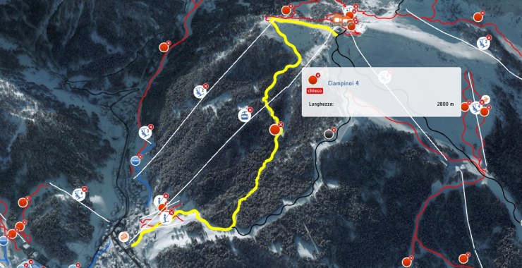 Traccia mappa 3d pista Ciampinoi 4