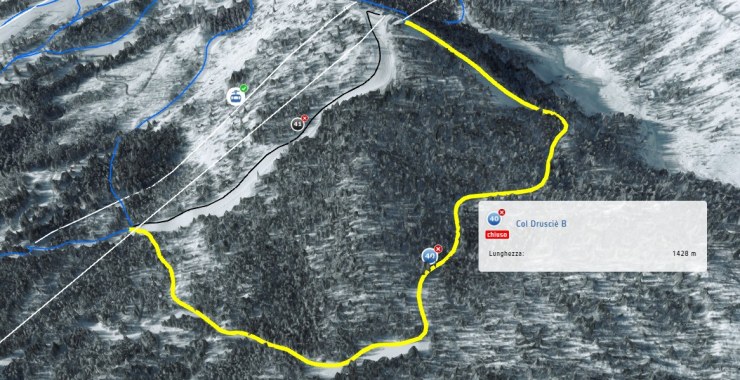 Mappa pista Col Drusciè B