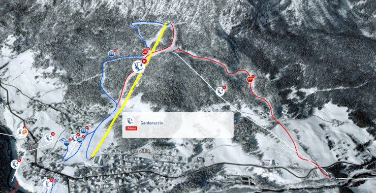 Traccia seggiovia Gardenaccia