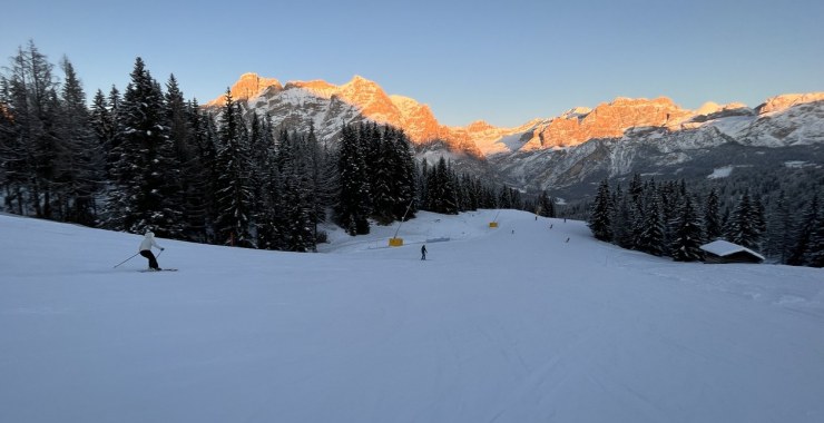 Tramonto dalle piste