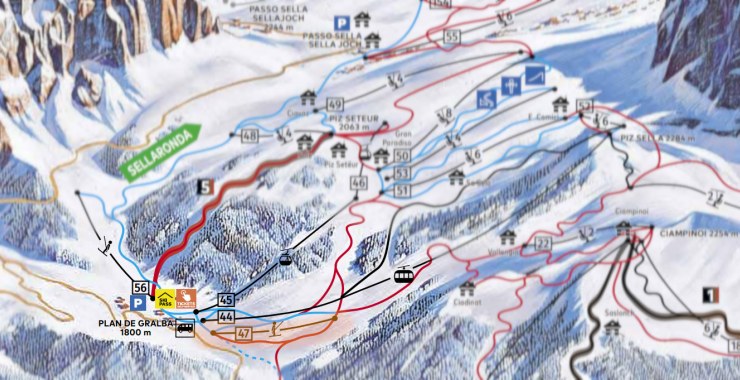 Posizione Skilift Plan de Gralba