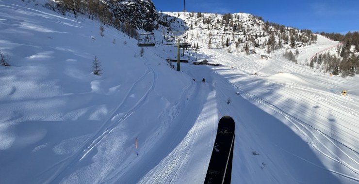 Parte bassa linea seggiovia Le Buse - Laresei