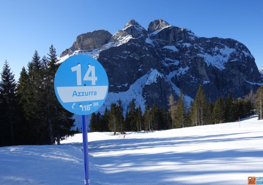 Pista Azzurra del Col dei Baldi: facile e bella sciata vista Monte Civetta