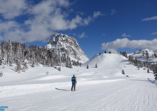 Panoramica pista che regala viste da favola su Pelmo e Civetta