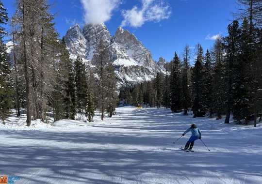 Super sciare in aprile nella skiarea Tondi - Faloria di Cortina d'Ampezzo