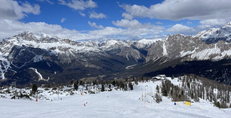 Piste del Faloria in Aprile