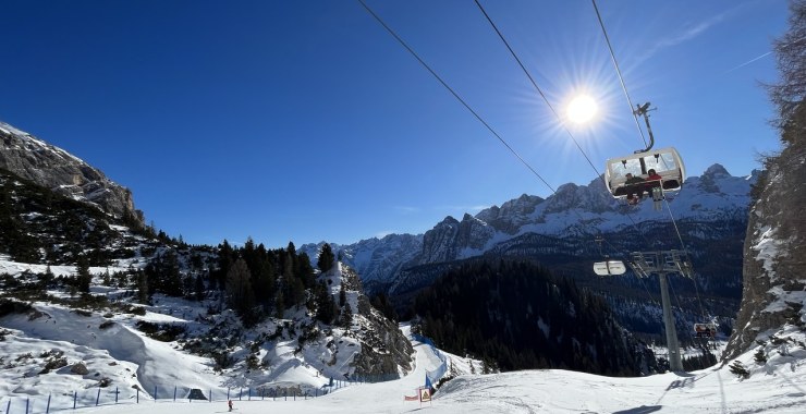 Panorama sulle Dolomiti dalla pista Rio Gere