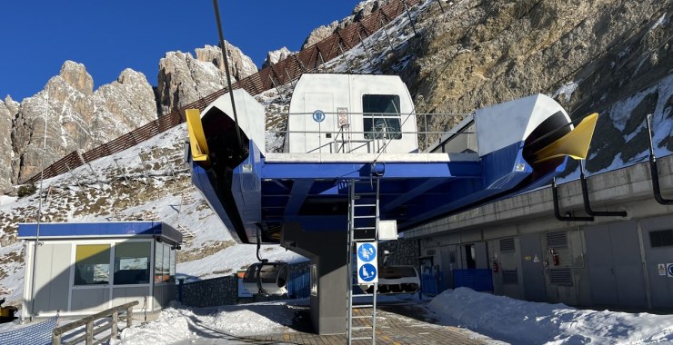 Arrivo in stazione di monte 