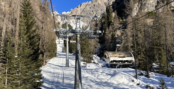 In viaggio sulla seggiovia Rio Gere - Son Forca