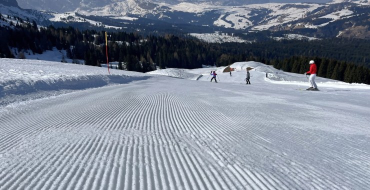 Inizio pista Bravo del Monte Pana