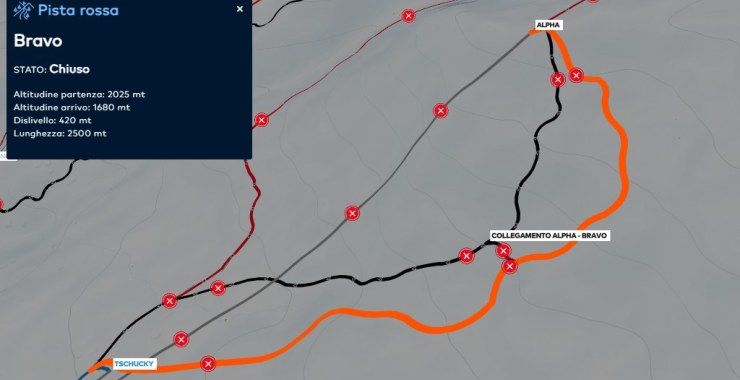 Traccia pista Bravo