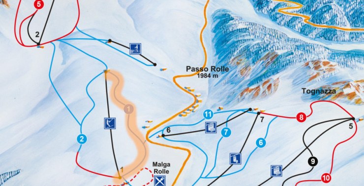 Pista Rolle 1 skimap