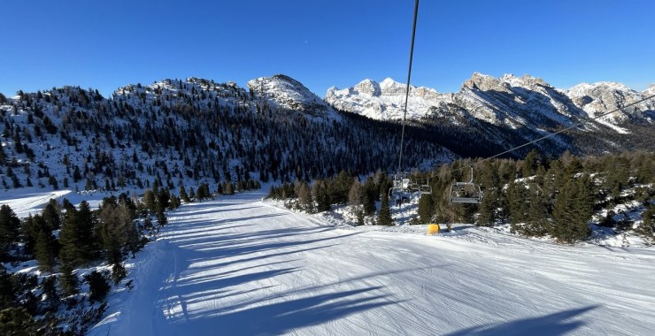 Pista Padeon vista dalla seggiovia