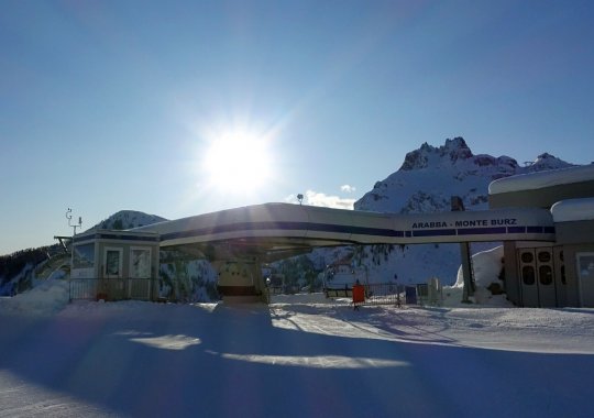 Seggiovia del Monte Burz di Arabba: belle piste e snodo del Sellaronda