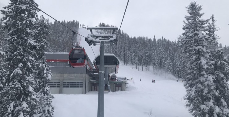 Arrivo in stazione di monte  1740 m slm