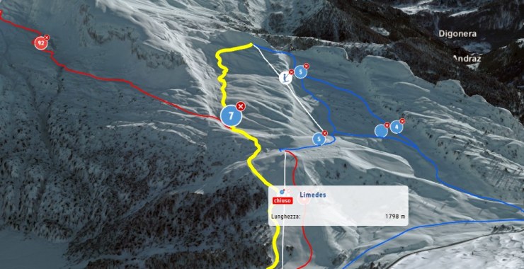 Mappa 3D pista Limedes