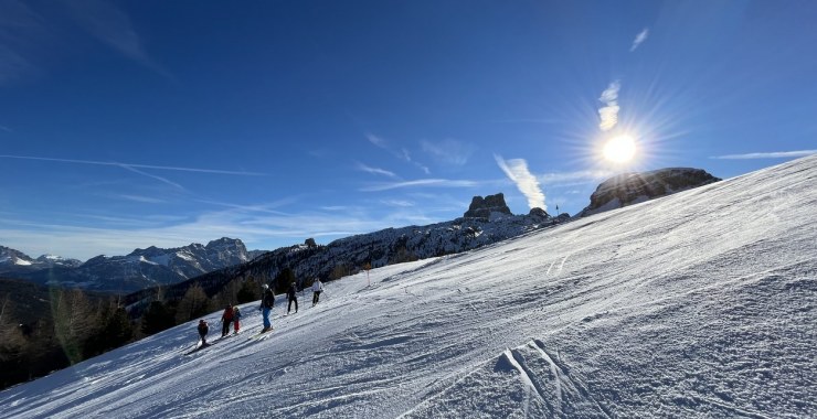 Arrivo alle piste del Col Gallina