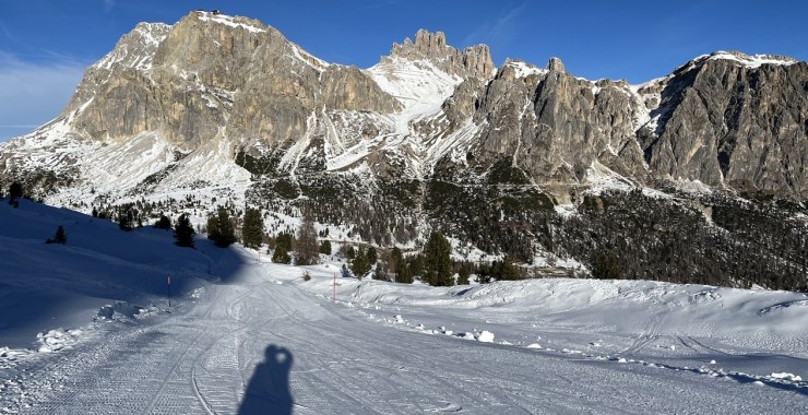 Discesa verso Col Gallina Skiweg Croda Negra