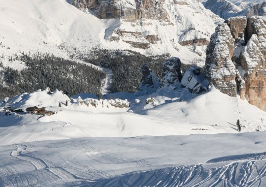 Sciare alle Cinque Torri e Fedare: grandi piste ai piedi dell'Averau