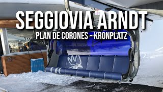 Veloce seggiovia esaposto di Plan de Corones lato Valdaora - Olang