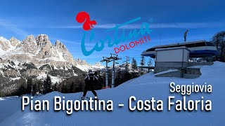 Seggiovia veloce a servizio di tante piste nella skiarea Faloria
