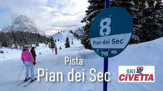 Facile e lunga pista di Alleghe ai piedi del Monte Civetta