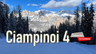 Pista veloce che dal Ciampinoi scende fino a Selva di Val Gardena