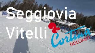 Veloce seggiovia quadriposto che porta al punto più alto della skiarea Tondi Faloria