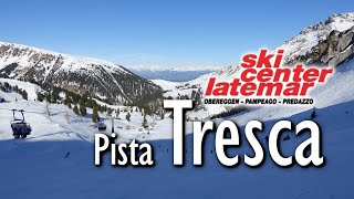 Pista rossa selvaggia e scorrevole di Pampeago