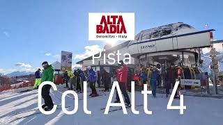 Bellissima pista che dal Col Alt torna a Corvara in Badia