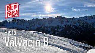 Panoramica pista della skiarea Buffaure in Val Di Fassa